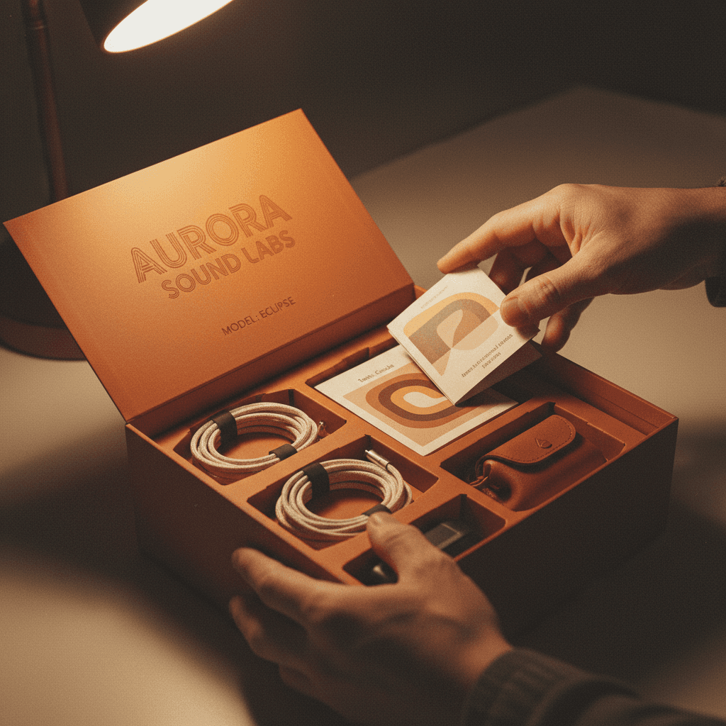 Product unboxing showing accessories and packaging contents