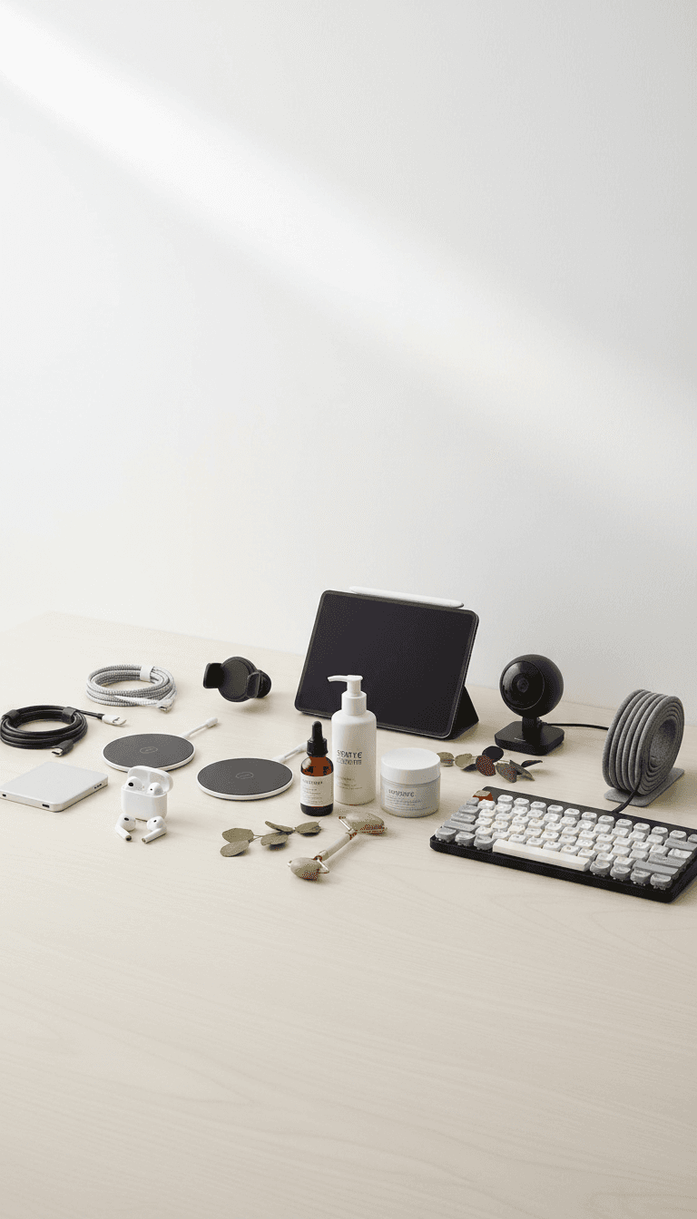 Selection of Portacell electronics and beauty products